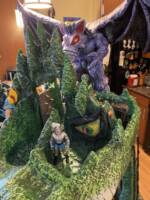 Handmade Fortress of Fangs (Dungeons and Dragons) Custom Diorama / Playset [Top view]