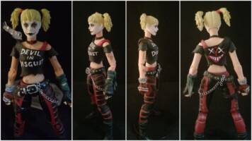 Harley Quinn/ The Crow concept. (DC Universe) Custom Action Figure