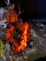 Volcanic Action Figure Base with Light-Up Lava (Star Wars) Custom Diorama / Playset [Volcanic Action Figure Base with Light-Up Lava]