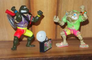 Punk Frogs: Attila the Frog (Teenage Mutant Ninja Turtles) Custom Action Figure [with his brother Napoleon Bonafrog]