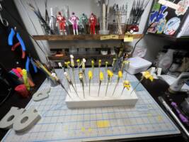 Custom Yellow Power Ranger/ Tiger ZyuRanger Chogokin Style (Power Rangers) Custom Action Figure [Airbrush Fun]