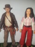 White Dress Marion (Indiana Jones) Custom Action Figure [Marion compared to Indy]
