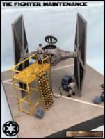 Tie Fighter Repair (Star Wars) Custom Diorama / Playset