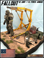 US.Army T-45 Power Armour (Fallout) Custom Diorama / Playset