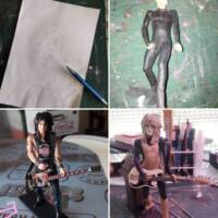 Nikki Sixx 7" Girls, Girls, Girls Tour 87/88 (Rock Stars) Custom Action Figure [The process]