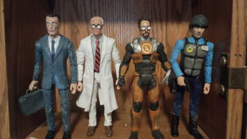 Gman, Isaac Klenier, Gordon Freeman, & Barney Calhoun (Half-Life) Custom Action Figure