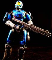 Halo Reach Metallic Blue Noble Six (Halo) Custom Action Figure