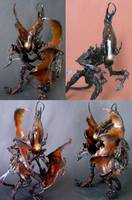 Alien Hybridz Morphology: the Oni W/ Offspring (Aliens) Custom Action Figure