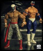 Saturday Night Slam Masters Scorpion and El Stingray (Capcom) Custom Action Figure