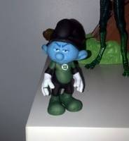 Green Lantern Smurf (DC Universe) Custom Miniature / Figurine