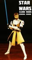 General Kenobi Clone Wars (Star Wars Clone Wars) Custom Action Figure