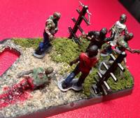 Miniature Zombie Outbreak Diorama (Zombies) Custom Diorama / Playset