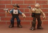 TMNT Walking Dead Rick and Carl Grimes (Teenage Mutant Ninja Turtles) Custom Action Figure
