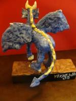 Blue Dragon with Magic Wand (Misc) Custom Miniature / Figurine