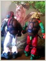 Teenage Mutant Street Fighter Turtles...Mi-Kenangelo & Raph-Ryu (Teenage Mutant Ninja Turtles) Custom Action Figure