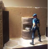Tiger Statue Room-Mansion-Resident Evil (Resident Evil) Custom Diorama / Playset