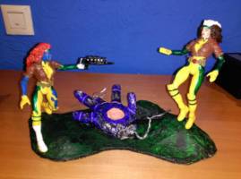 Mystique and Rogue display (X-Men) Custom Action Figure