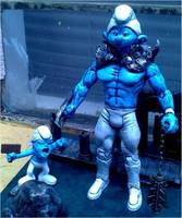Warrior Smurf with Ugly Smurf Companion (Smurfs) Custom Action Figure