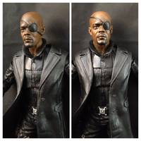 NICK FURY Samuel L Jackson & Tesseract (Marvel Legends) Custom Action Figure