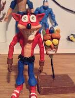 Crash Bandicoot and Aku-Aku (Original) Custom Action Figure