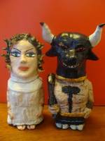 Minotaur and  Medusa Salt and Pepper Shaker Set (Mythology Creatures) Custom Other