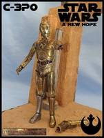 C-3po (Star Wars) Custom Diorama / Playset