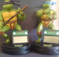 Tmnt 2003 Donatello and Leonardo Alarm Clock Refurbished (Teenage Mutant Ninja Turtles) Custom Statue / Bust