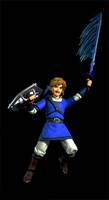 Blue Zora Link (Legend of Zelda: Skyward Sword) Custom Action Figure