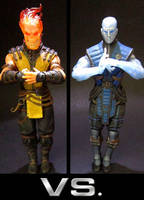 Scorpion Ghost Rider Vs. Sub-Zero Iceman (Amalgam) Custom Action Figure