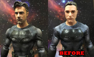 Unmasked Barbie Batman (Ben Affleck) (Batman) Custom Action Figure