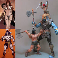 Conan & Red Sonja (Marvel Version) (Marvel Legends) Custom Action Figure [Attack of the Frost Giant]