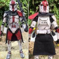 Clone Captain Deviss (Star Wars) Custom Action Figure [Front & back]