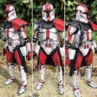 Clone Captain Deviss (Star Wars) Custom Action Figure [Front a side views]