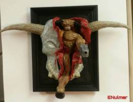 Primal Rage, Doom, Batman, and Deadpool (Batman) Custom Statue / Bust [icon of sin vs cyberdemon]