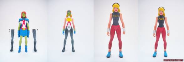 Young Justice Wonder Girl Cassandra Sandsmark (Young Justice) Custom Action Figure [Young Justice Wonder Girl custom figure before and after]