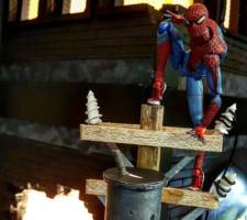 Street and Buildings (1/12 Scale) (Marvel Legends) Custom Diorama / Playset