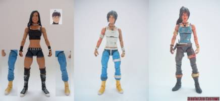 Lara Croft (Tomb Raider 2013) (Tomb Raider) Custom Action Figure [Lara Croft Tomb Raider 2013 custom figure before and after]
