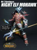 Mr. T as Night Elf Mohawk!!! (World of Warcraft) Custom Action Figure