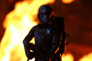 BS First Order Flame Trooper (Battle Damage) (Star Wars) Custom Action Figure [Bonus]
