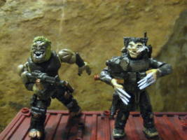 Wolverine and Sabretooth (X-Men) Custom Miniature / Figurine