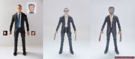 Logan (X-Men - Movies) Custom Action Figure [Logan custom action figure before and after]