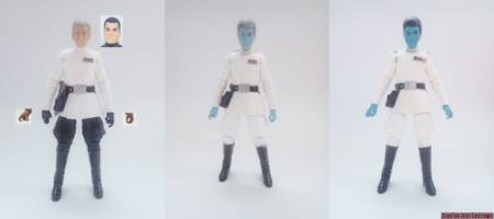 Grand Admiral Thrawn and Ysalamir (Star Wars) Custom Action Figure [Grand Admiral Thrawn custom action figure before and after]