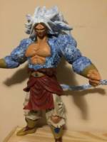 Ssj5 broly blue (Dragonball Z) Custom Action Figure [Phase 3 hair sculpt tail an paint]