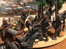 Eomer, Marshall of the Mark battles un-horsed (Lord of the Rings) Custom Diorama / Playset