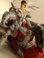 Jin Saotome w/ robot hand display base (Marvel vs Capcom) Custom Action Figure
