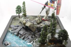 RX-78 Vs Zaku II (Gundam) Custom Diorama / Playset