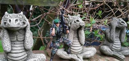 Lt Falcon In the field (G.I. Joe) Custom Diorama / Playset