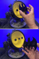 9Art Custom Collectibles: Batsignal Prop (Batman) Custom Diorama / Playset [Removable BAT insignia faceplate]