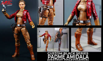 Padme Amidala (Black series from "Destroy Malevolence") (Star Wars Clone Wars) Custom Action Figure