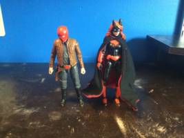 Red Hood (90s concept) (Marvel Legends) Custom Action Figure [Here he is with another red clad Superhero]